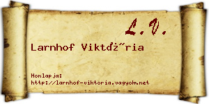Larnhof Viktória névjegykártya